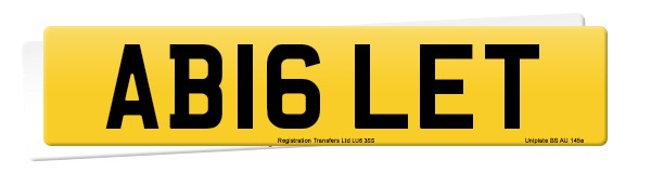 Registration number AB16 LET